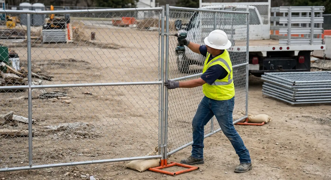 Modular fence reconfiguration system in action in Yorba Linda, CA