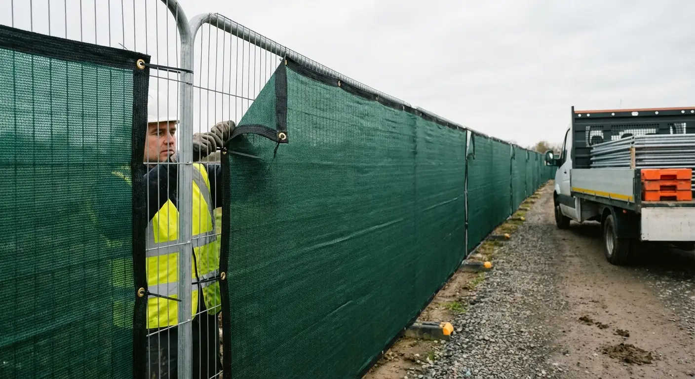 High security temporary fencing perimeter in Yorba Linda, CA
