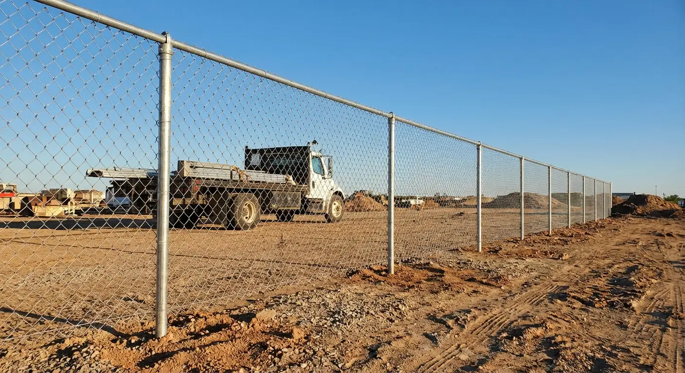 Wind-rated temporary fencing site in Yorba Linda, CA
