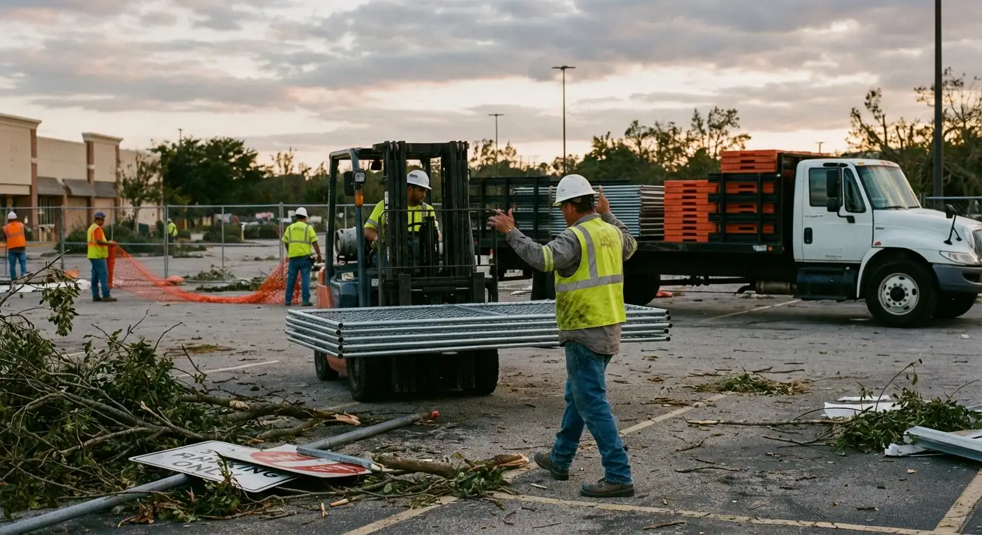 Emergency fencing deployment in Yorba Linda, CA
