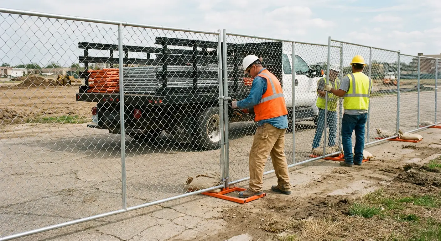 Temporary fencing deployment in Yorba Linda, CA