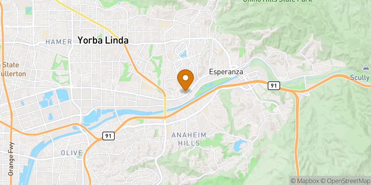 Fairmont Hill neighborhood map in Yorba Linda, CA