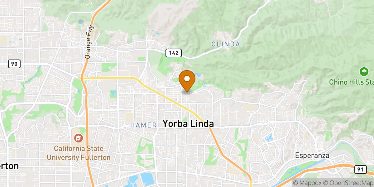 Vista Del Verde neighborhood map in Yorba Linda, CA