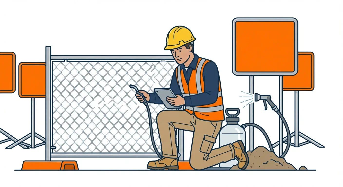 SWPPP Dust Compliance Warning Signs Infographic in Yorba Linda, CA
